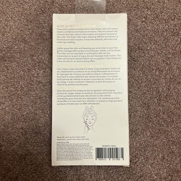 Zoe Ayla Rose Quartz Facial Roller - Picture 2 of 5